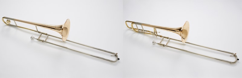 ▲Tenor trombone <es Blute> ▲Tenor bass trombone <Blume>